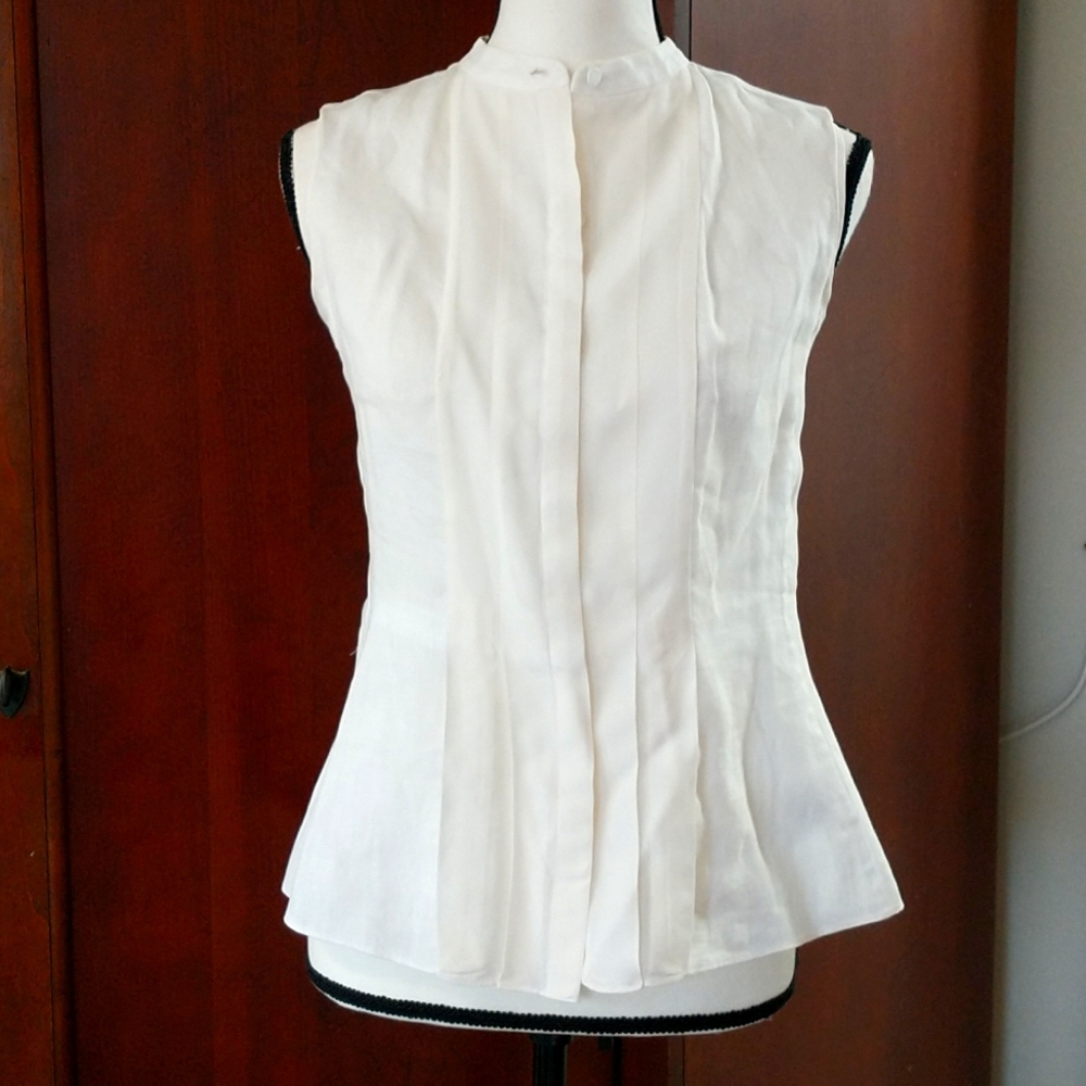 Tory Burch White Sleeveless Top